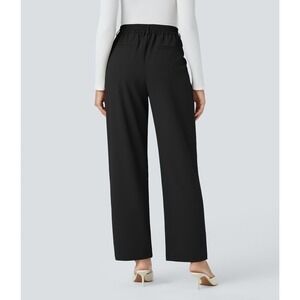 Halara Black‎ High Waisted Zipper Pocket Work Pants Sz XL NWT